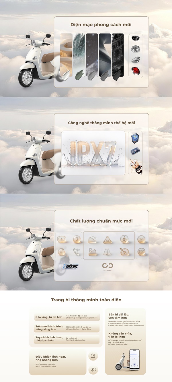 Ra mắt xe máy điện cao cấp YADEA Osta, hiển thị bản đồ trực tiếp lên màn hình xe, thiết lập tiêu chuẩn an toàn mới 4 Ra mắt xe máy điện cao cấp YADEA Osta, hiển thị bản đồ trực tiếp lên màn hình xe, thiết lập tiêu chuẩn an toàn mới - YADEA Osta Brochure