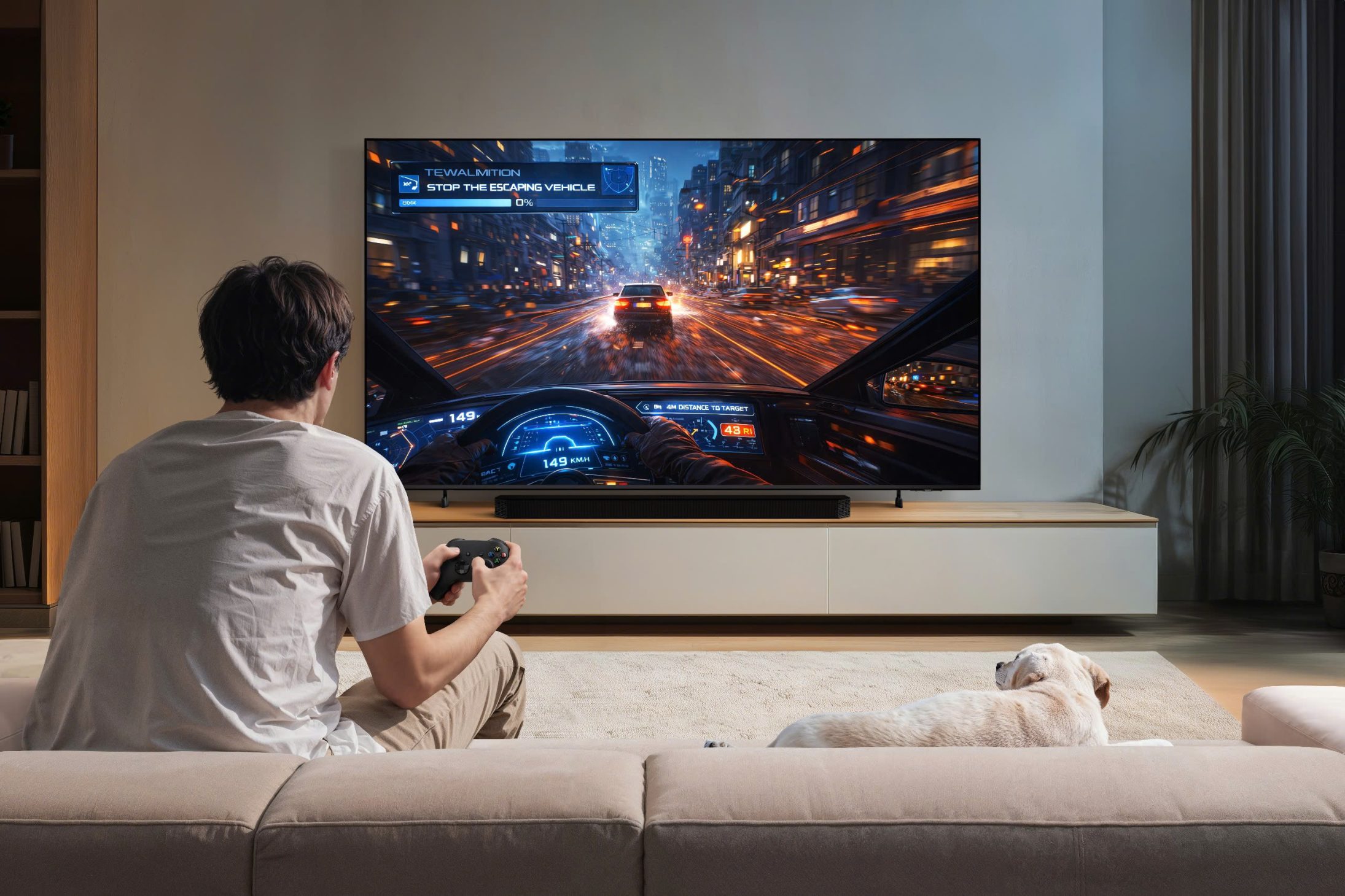 Samsung mở bán bộ sưu tập AI TV và loa lifestyle 2026 trên nền tảng online, theo dõi livestream được nhiều ưu đãi lớn - 4 2026 Mini LED M80H FRONT STAND Gaming