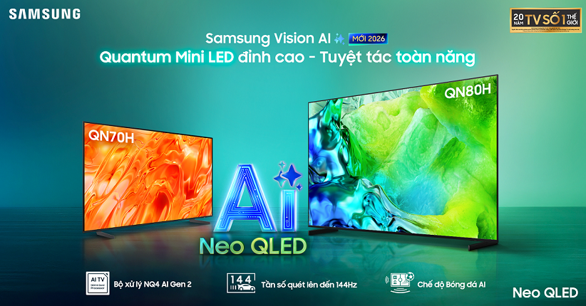 Samsung ra mắt thế hệ AI TV 2026 tại Việt Nam, giá chỉ từ 9,4 triệu đồng, giải trí tại gia đã khác - 7 Neo QLED No Promotion