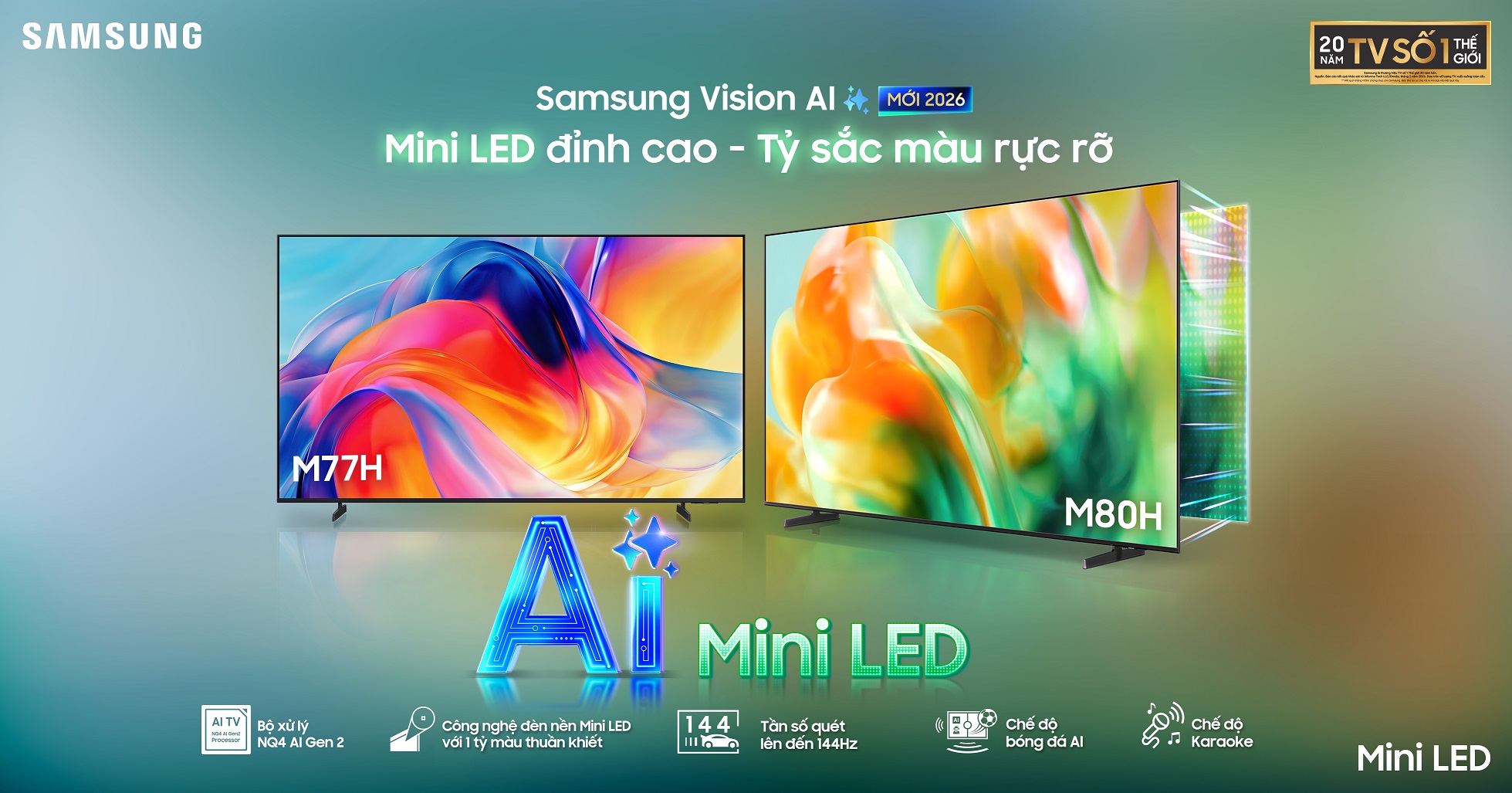 Samsung ra mắt thế hệ AI TV 2026 tại Việt Nam, giá chỉ từ 9,4 triệu đồng, giải trí tại gia đã khác - 8 MiniLED Resize No Promotion