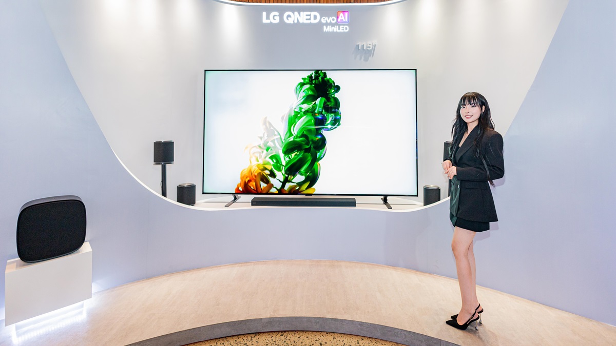 LG nâng tầm hệ sinh thái giải trí tại gia với dải TV AI và loa thanh thế hệ 2026 tuyệt phẩm - LG QNED evo AI kích thước 115 inch dáp ứng nhu cầu giải trí với rạp phim tại gia không gian thể thao và gaming quy mô lớn 2