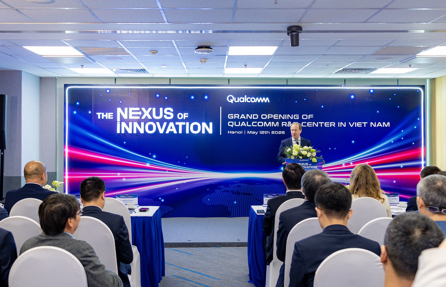 Qualcomm khai trương Trung tâm Nghiên cứu & Phát triển, thúc đẩy đổi mới sáng tạo về công nghệ bán dẫn, tại Hà Nội - The inauguration ceremony was attended by leader from the Ministry of Science and Technology of Vietnam the National