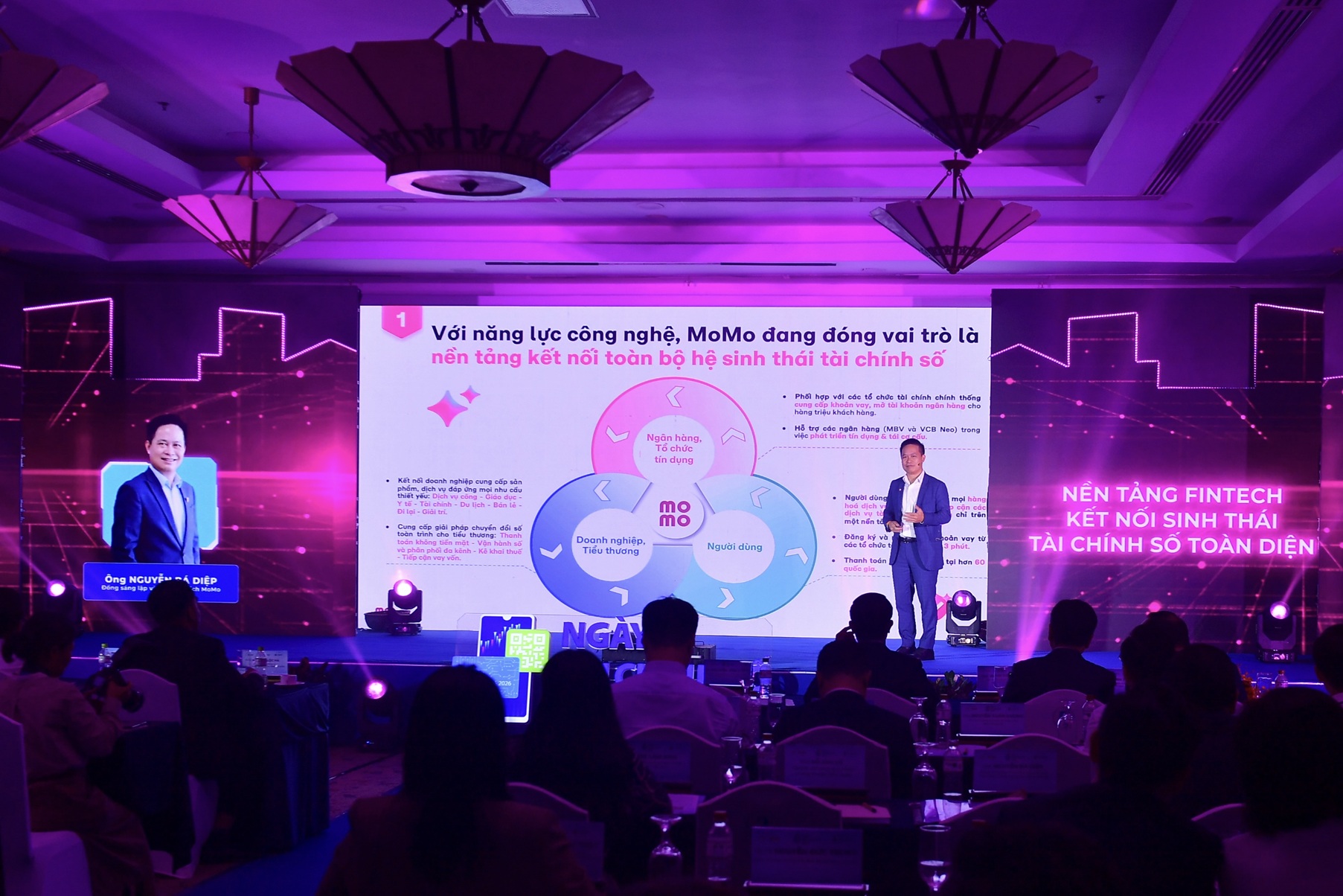 Ngày Tài chính số 2026, MoMo khẳng định vai trò fintech kết nối hệ sinh thái tài chính số toàn diện - 1.1. Ong Nguyen Ba Diep phat bieu tai Hoi thao