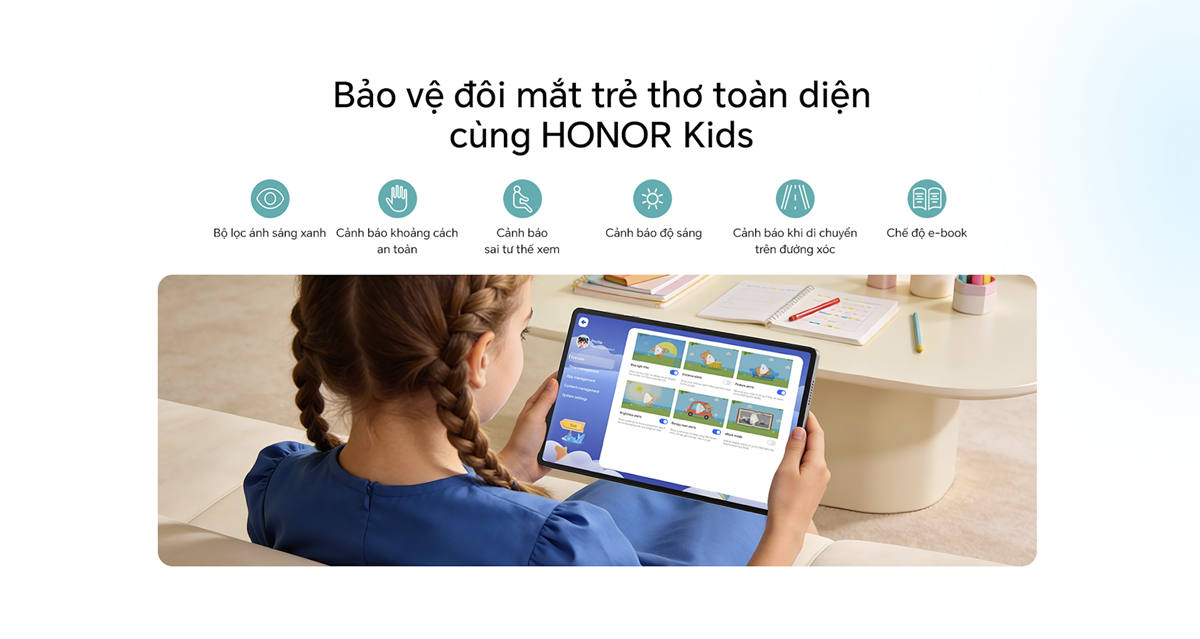 Máy tính bảng HONOR Pad X8b - mỏng nhẹ, chịu lực, hình tiếng sống động, tích hợp sâu AI, giá tốt 3 Máy tính bảng HONOR Pad X8b - mỏng nhẹ, chịu lực, hình tiếng sống động, tích hợp sâu AI, giá tốt - 10