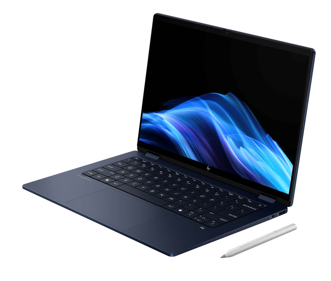 Giải thưởng Editor’s Choice Award Mid 2026: HP OmniBook X Flip 14 Next Gen AI 2026 - Laptop xoay gập cao cấp lý tưởng cho công việc chuyên nghiệp 2 Giải thưởng Editor’s Choice Award Mid 2026: HP OmniBook X Flip 14 Next Gen AI 2026 - Laptop xoay gập cao cấp lý tưởng cho công việc chuyên nghiệp - 25C1 OmniBook X Flip 14 Atmospheric Blue T IR Cam nonSD nonFPR Avicii 2H Feather Core Set FrontLeft WhiteBG