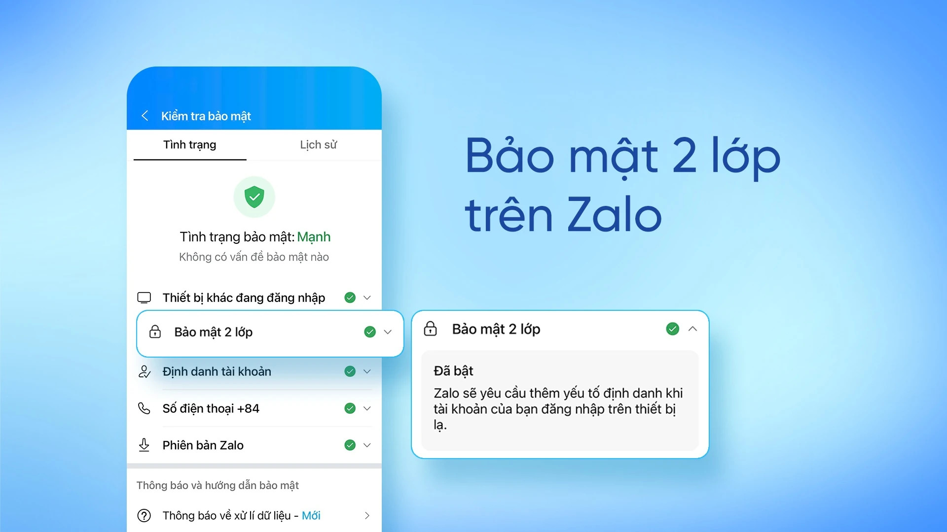 Zalo tăng cường tính năng bảo mật 2 lớp cho người dùng giữ tài khoản an toàn 2 Zalo tăng cường tính năng bảo mật 2 lớp cho người dùng giữ tài khoản an toàn - ZALO TANG CUONG BAO VE TAI KHOAN VOI TINH NANG BAO MAT 2 LOP 1