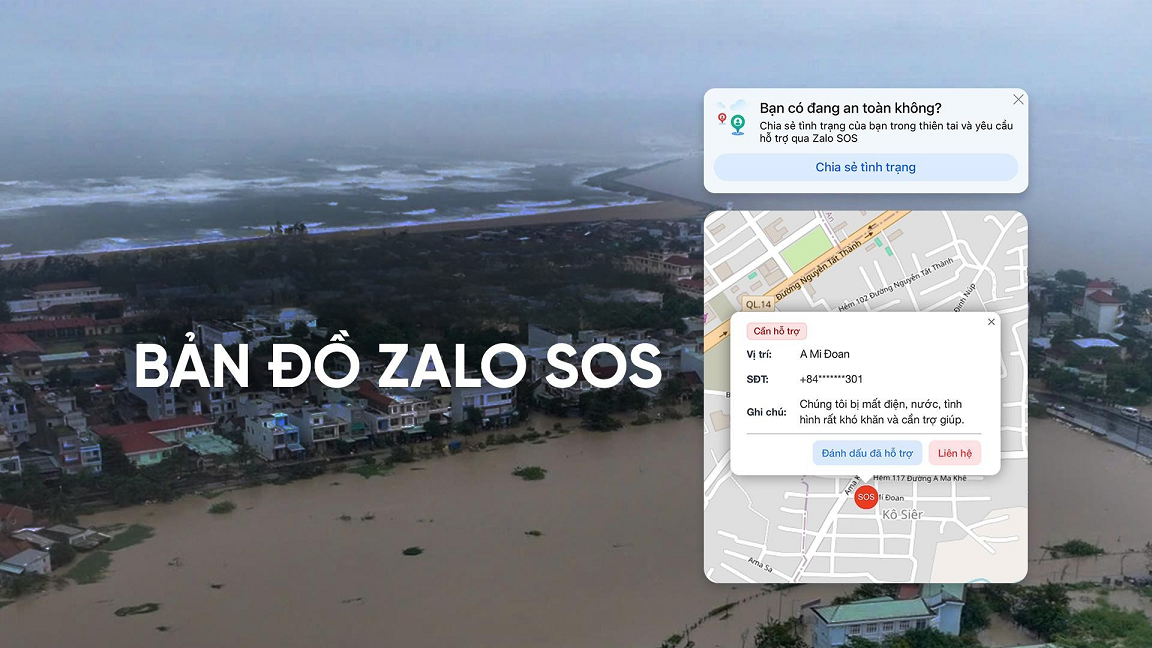 Zalo gửi 11,6 triệu tin nhắn cảnh báo đến người dân khu vực chịu ảnh hưởng bão số 4 - 116 triệu tin nhắn Zalo cảnh báo bão số 4 dược gửi dến người dân khu vực chịu ảnh hưởng 3