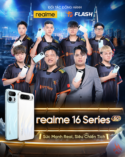 Liên Quân Mobile, Đấu Trường Danh Vọng Mùa Đông 2026: realme tài trợ thiết bị thi đấu chính thức 2 Liên Quân Mobile, Đấu Trường Danh Vọng Mùa Đông 2026: realme tài trợ thiết bị thi đấu chính thức - realme x AOG Winter 2026 2
