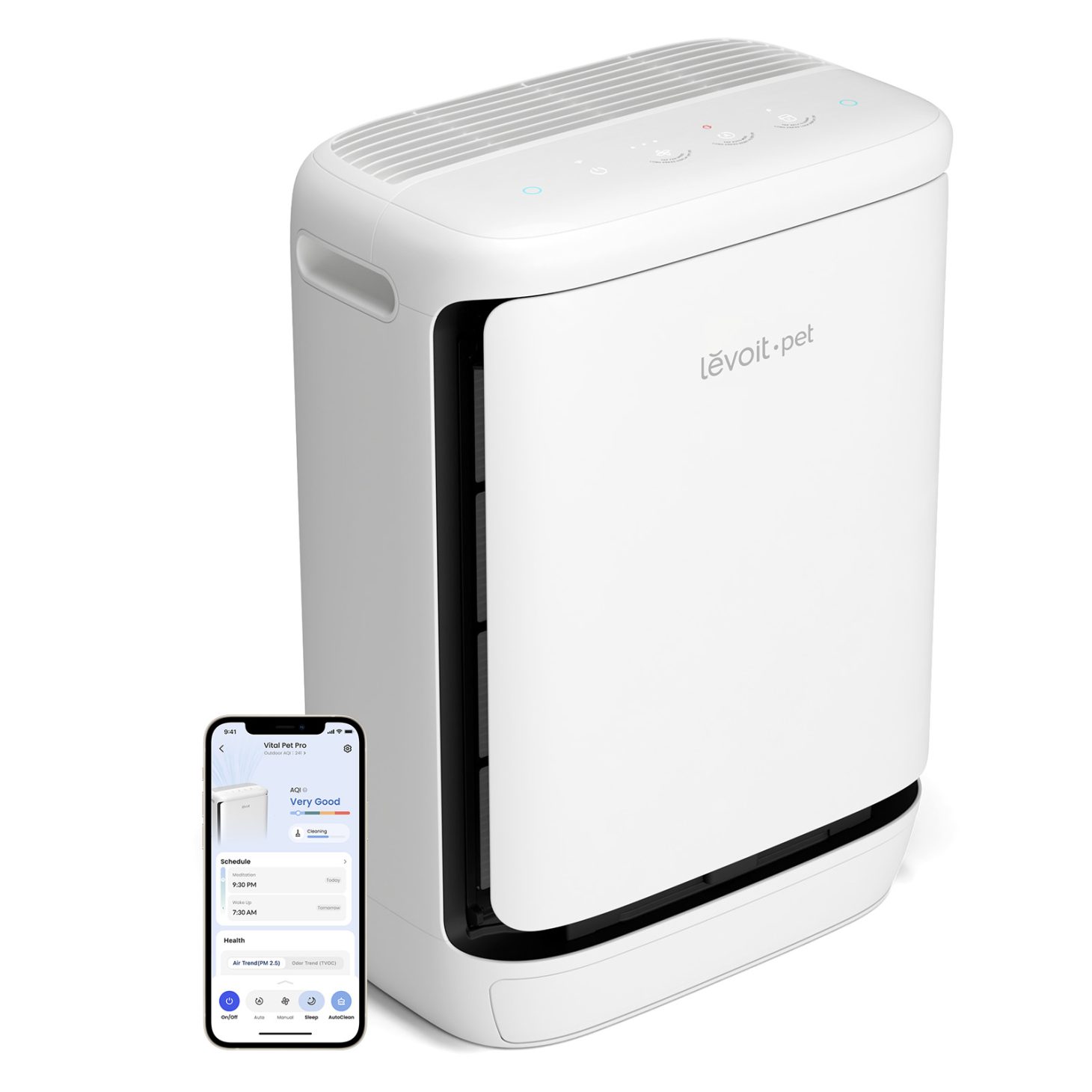 Levoit Eleva 300X, máy lọc không khí AI thế hệ mới của Levoit 2 Levoit Eleva 300X, máy lọc không khí AI thế hệ mới của Levoit - 1.0 Vital Pet White US Main 00c