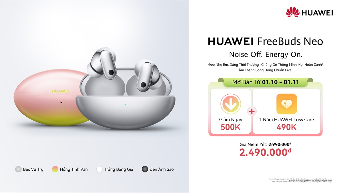 Đồng hồ HUAWEI WATCH GT 7 Series và tai nghe HUAWEI FreeBuds Neo sắp mở bán tại Việt Nam 4 Đồng hồ HUAWEI WATCH GT 7 Series và tai nghe HUAWEI FreeBuds Neo sắp mở bán tại Việt Nam - Anh Gia ban va uu dai FreeBuds Neo