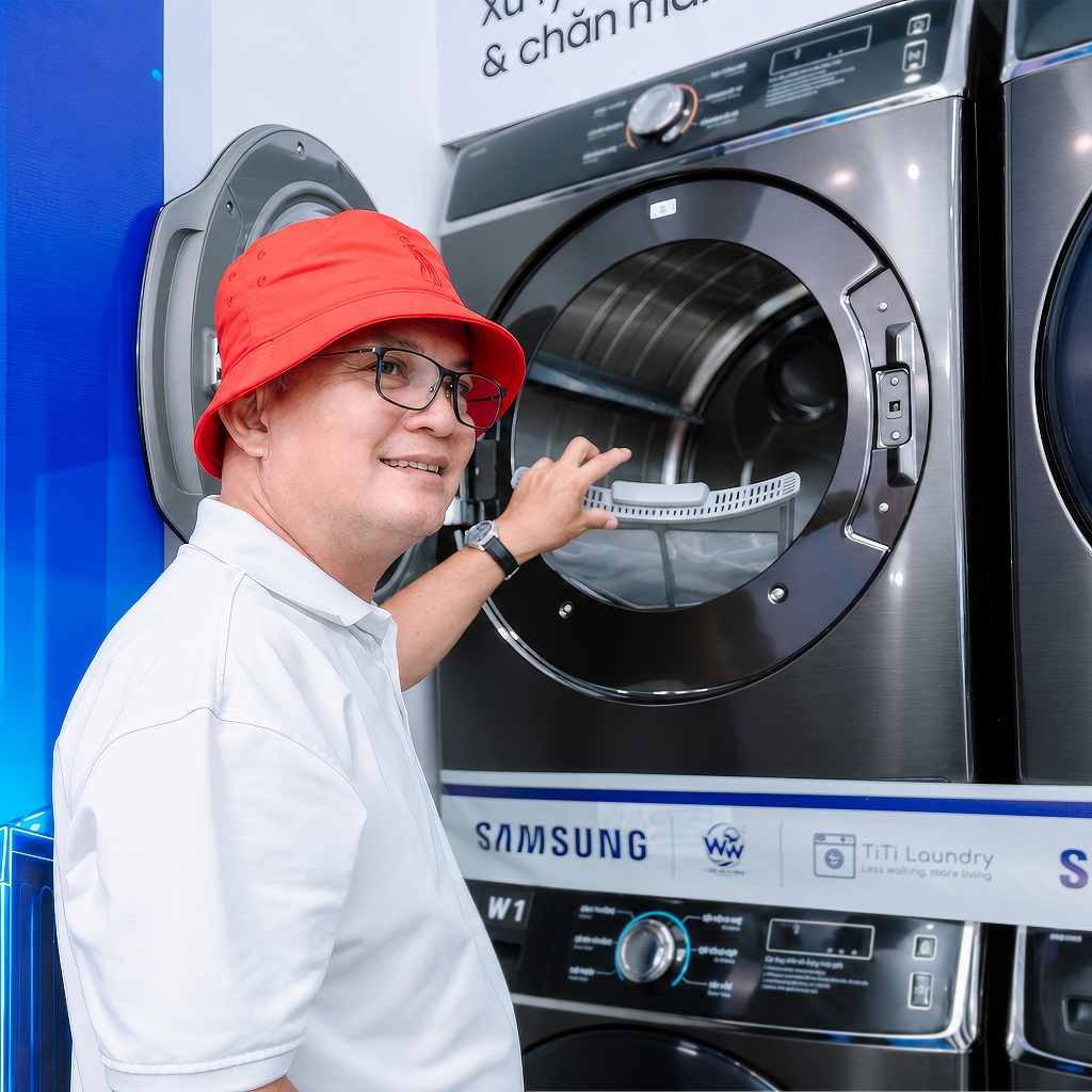 Mô hình cửa hàng giặt sấy tự động, sử dụng giải pháp Samsung, khai trương cửa hàng đầu tiên - TVU03632