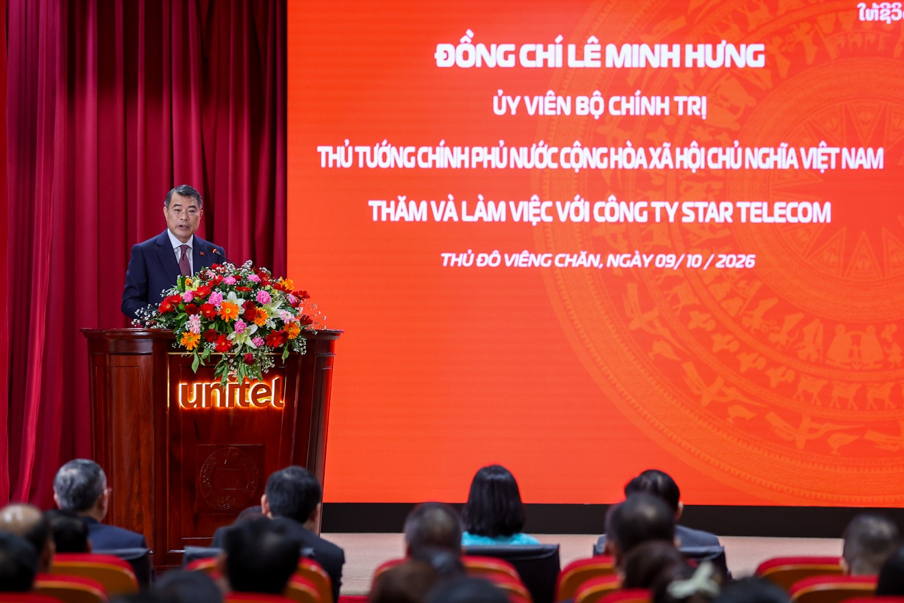 Thủ tướng Lê Minh Hưng: “Viettel tại Lào đã trở thành một biểu tượng của tình hữu nghị 2 nước” - 4 Thu tuong Le Minh Hung phat bieu